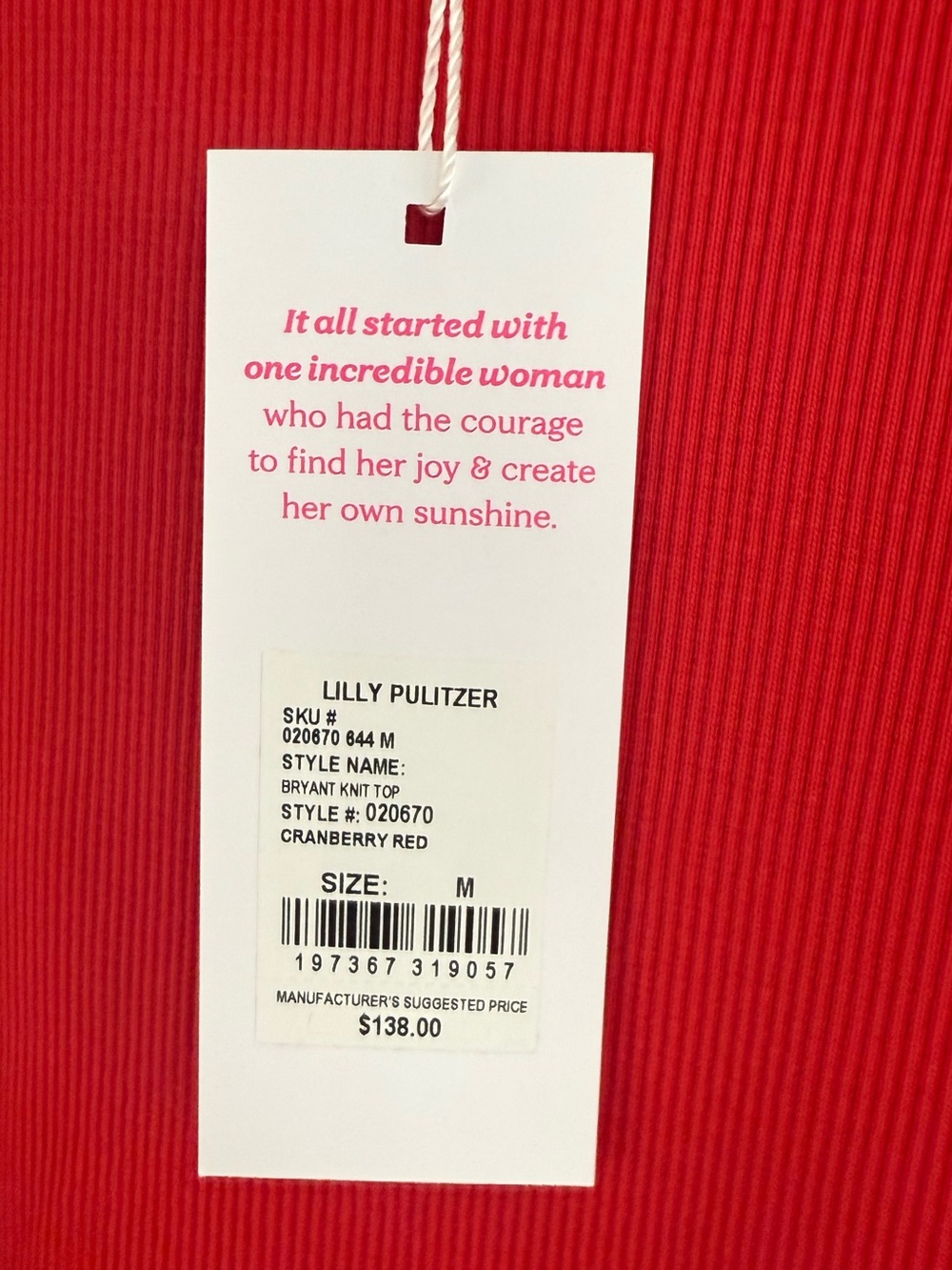 Lilly Pulitzer Red Lace Top Size M - Picture 2 of 6